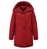 TheBrand Winddichte Winterjas Dames Parka - 505 - Rood