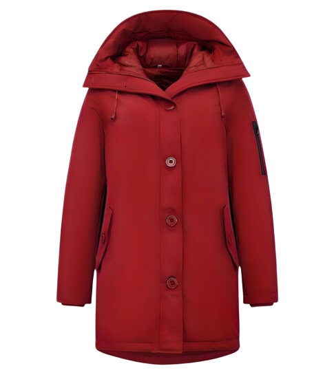 TheBrand Winddichte Winterjas Dames Parka - 505 - Rood