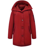 TheBrand Winddichte Winterjas Dames Parka - 505 - Rood