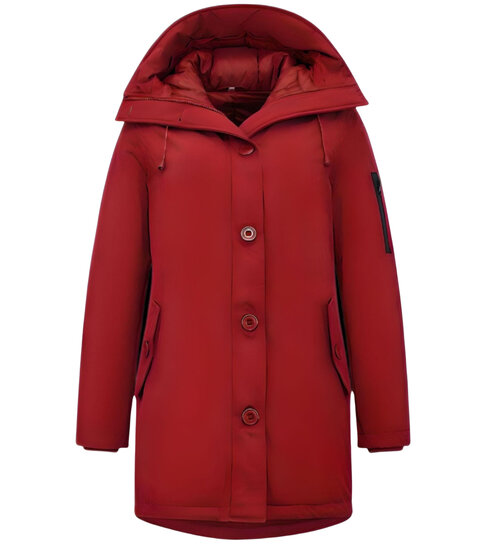 TheBrand Winddichte Winterjas Dames Parka - 505 - Rood