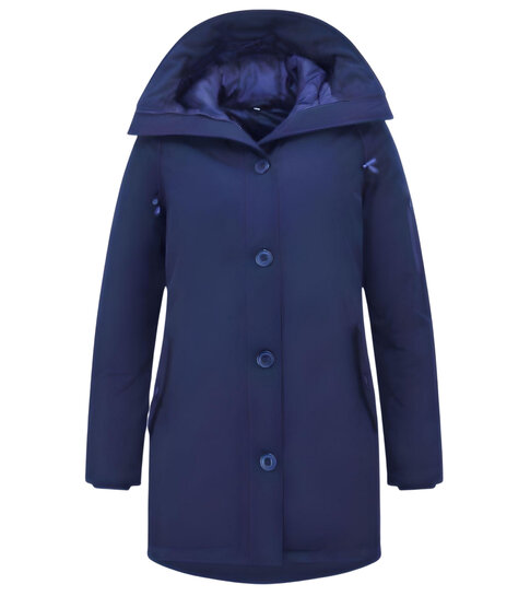 TheBrand Winterjas Dames Waterdicht met Capuchon - 505 - Blauw