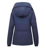 MATOGLA Dames Winterjassen Halflang Gewatteerd - 7603 - Blauw