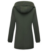 Gentile Bellini Gewatteerde Jas Dames Lang met Capuchon - 8811 - Groen