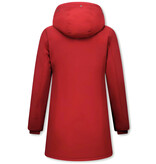 MATOGLA Lange Vrouwen Winterjas - Rood