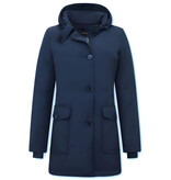 MATOGLA Lange Parka Dames  Winter - 5692 - Blauw