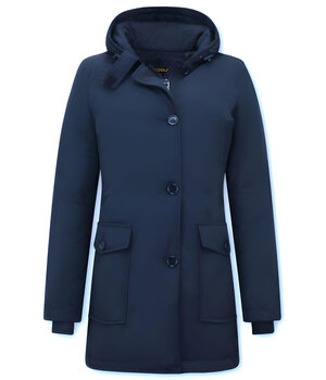 MATOGLA Lange Parka Dames  Winter - 5692 - Blauw