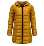 Gentile Bellini Puffer Jas Dames Parka - Dubbelzijdig - Slim Fit - Geel