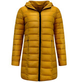 Gentile Bellini Lange Gewatteerde Jas Dames - Puffer jacket - Geel