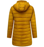 Gentile Bellini Lange Gewatteerde Jas Dames - Puffer jacket - Geel