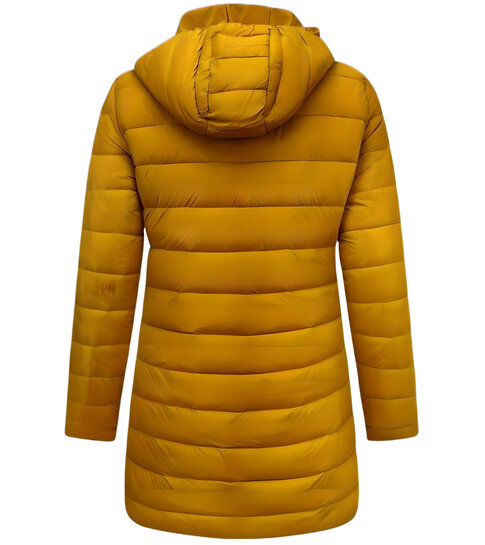 Gentile Bellini Lange Gewatteerde Jas Dames - Puffer jacket - Geel