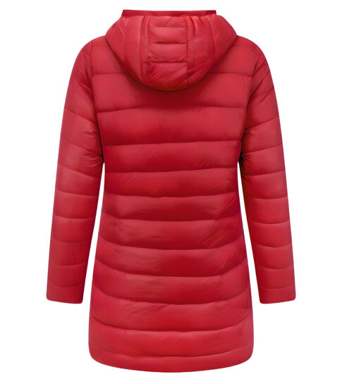 Gentile Bellini Puffer Jacket Dames Lang Gewatteerd - Slim Fit - Rood