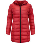 Gentile Bellini Puffer Jacket Dames Lang Gewatteerd - Slim Fit - Rood