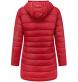 Gentile Bellini Puffer Jacket Dames Lang Gewatteerd - Slim Fit - Rood