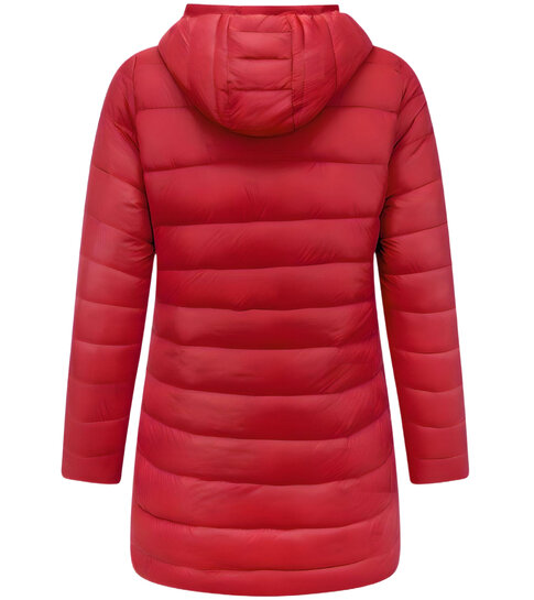 Gentile Bellini Puffer Jacket Dames Lang Gewatteerd - Slim Fit - Rood