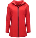 Gentile Bellini Puffer Jacket Dames Lang Gewatteerd - Slim Fit - Rood