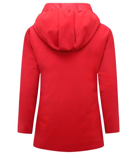 Gentile Bellini Double Face Dames Jassen Parka - Slim Fit  - Rood