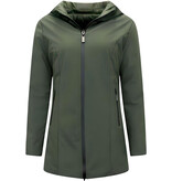 Gentile Bellini Lange Puffer Jas Dames  Parka - Slim Fit  - Groen