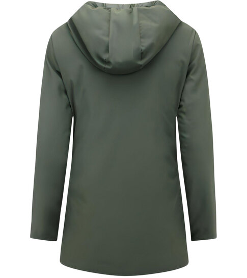 Gentile Bellini Double Face Dames Jassen Parka - Slim Fit  - Groen