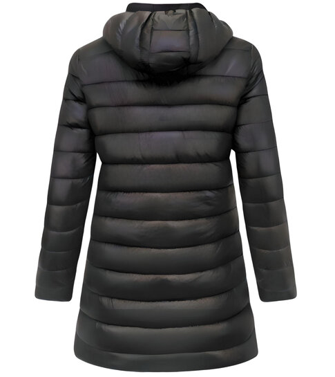 Gentile Bellini Long Puffer Coat Dames Parka - Slim Fit  - Zwart