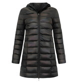 Gentile Bellini Long Puffer Coat Dames Parka - Slim Fit  - Zwart