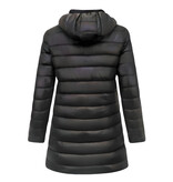 Gentile Bellini Long Puffer Coat Dames Parka - Slim Fit  - Zwart