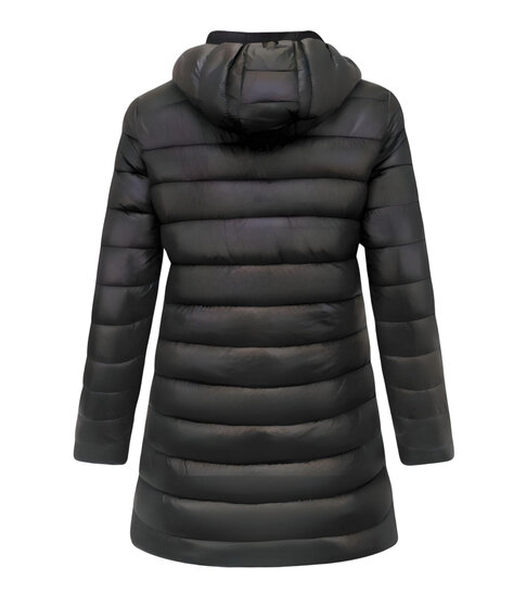 Gentile Bellini Long Puffer Coat Dames Parka - Slim Fit  - Zwart