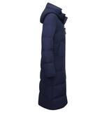 MATOGLA Winterjas Dames - Extra Lang -  met Nep Bontkraag -  Blauw