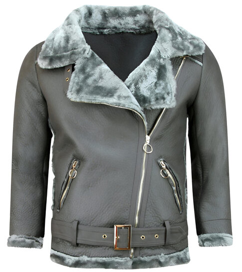 Z DESIGN Imitatie Lammy Coat Dames – Grijs