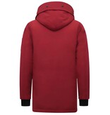 Enos Heren Parka Lange Winterjas - 7169 - Rood