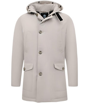 Enos Gewatteerde Parka met Capuchon - 7101WT - Beige