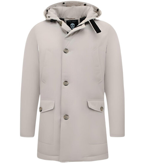 Enos Gewatteerde Parka met Capuchon - 7101WT - Beige