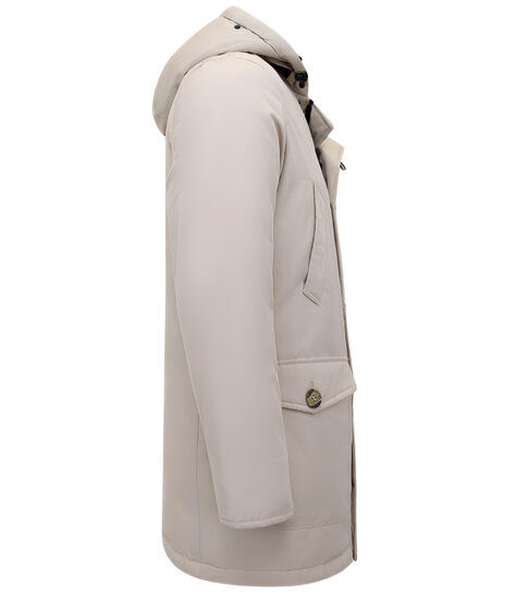 Enos Gewatteerde Parka met Capuchon - 7101WT - Beige