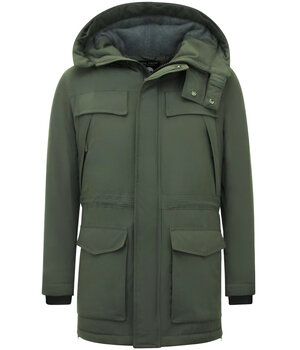 Enos Winterjassen Heren Parka - 891 - Groen