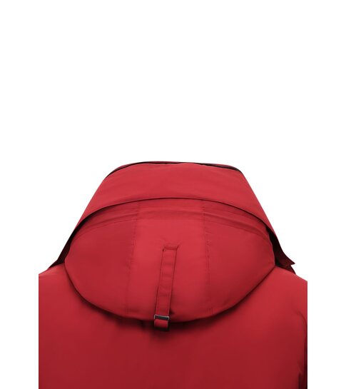 Beluomo Halflange Mannen Winterjas met Capuchon -7503 - Rood