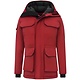Halflange Mannen Winterjas met Capuchon -7503 - Rood