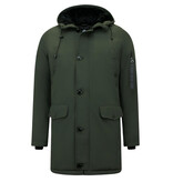 Enos Heren Winterjas Parka - 7103 - Groen