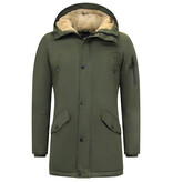 Enos Heren Winterjas Parka met Capuchon - 7105 - Groen