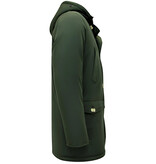 Enos Lange Winterjas Heren Parka  - 7101 - Groen