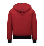 Enos Gewatteerde winterjas Heren Kort -7006 - Rood