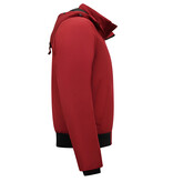 Enos Gewatteerde winterjas Heren Kort -7006 - Rood