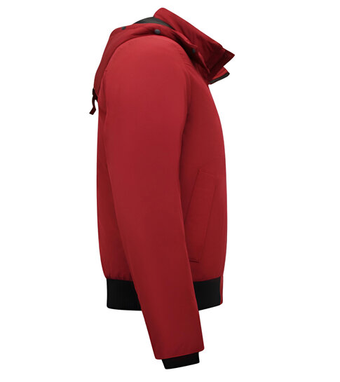 Enos Gewatteerde winterjas Heren Kort -7006 - Rood