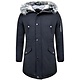 Lange Heren Winterjas – Met Faux  Bontkraag  – Zwart