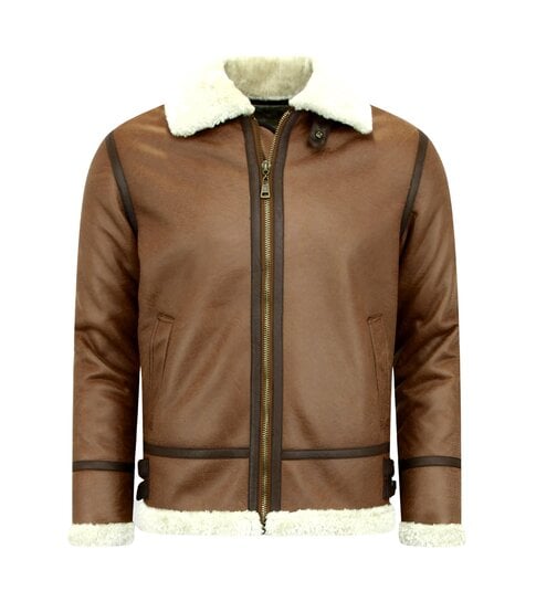 TONY BACKER Lammy Coat - Shearling jacket - Bruin