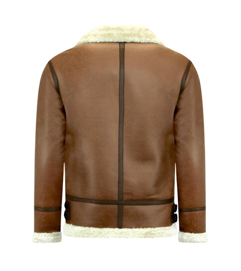 TONY BACKER Lammy Coat - Shearling jacket - Bruin