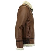 TONY BACKER Lammy Coat - Shearling jacket - Bruin