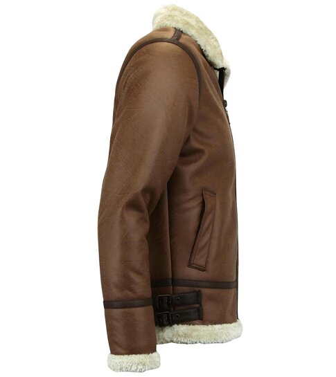 TONY BACKER Lammy Coat - Shearling jacket - Bruin