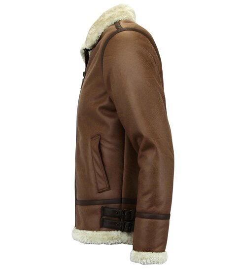 TONY BACKER Lammy Coat - Shearling jacket - Bruin