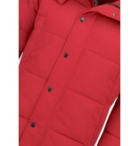 Enos Heren Winterjas – Met bontkraag – Rood