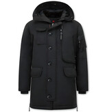 JUST KEY Parka Jas Heren met Capuchon - 1773 - Zwart