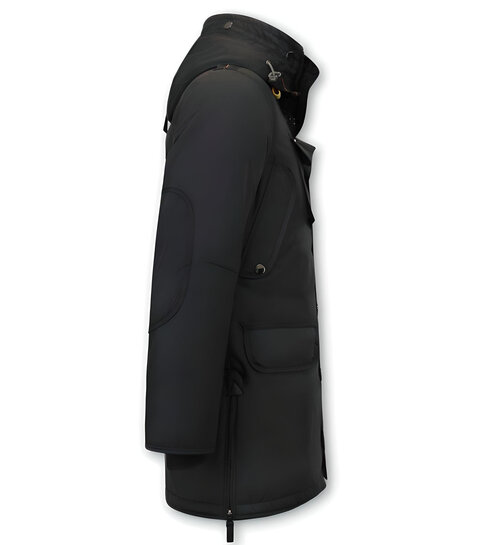 JUST KEY Parka Jas Heren met Capuchon - 1773 - Zwart